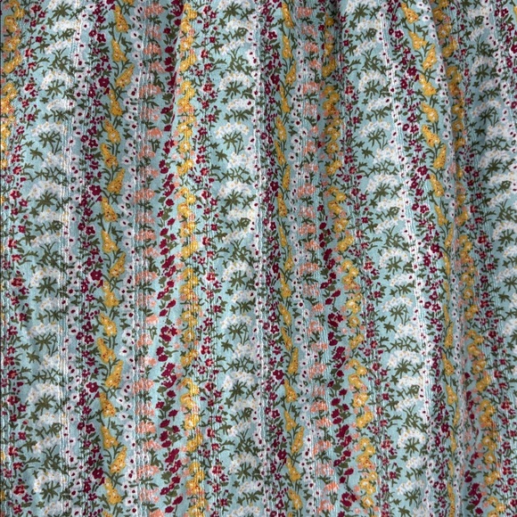 Anthropologie Floral Pleated Multicolor Button down Blouse Size small - Picture 9 of 9